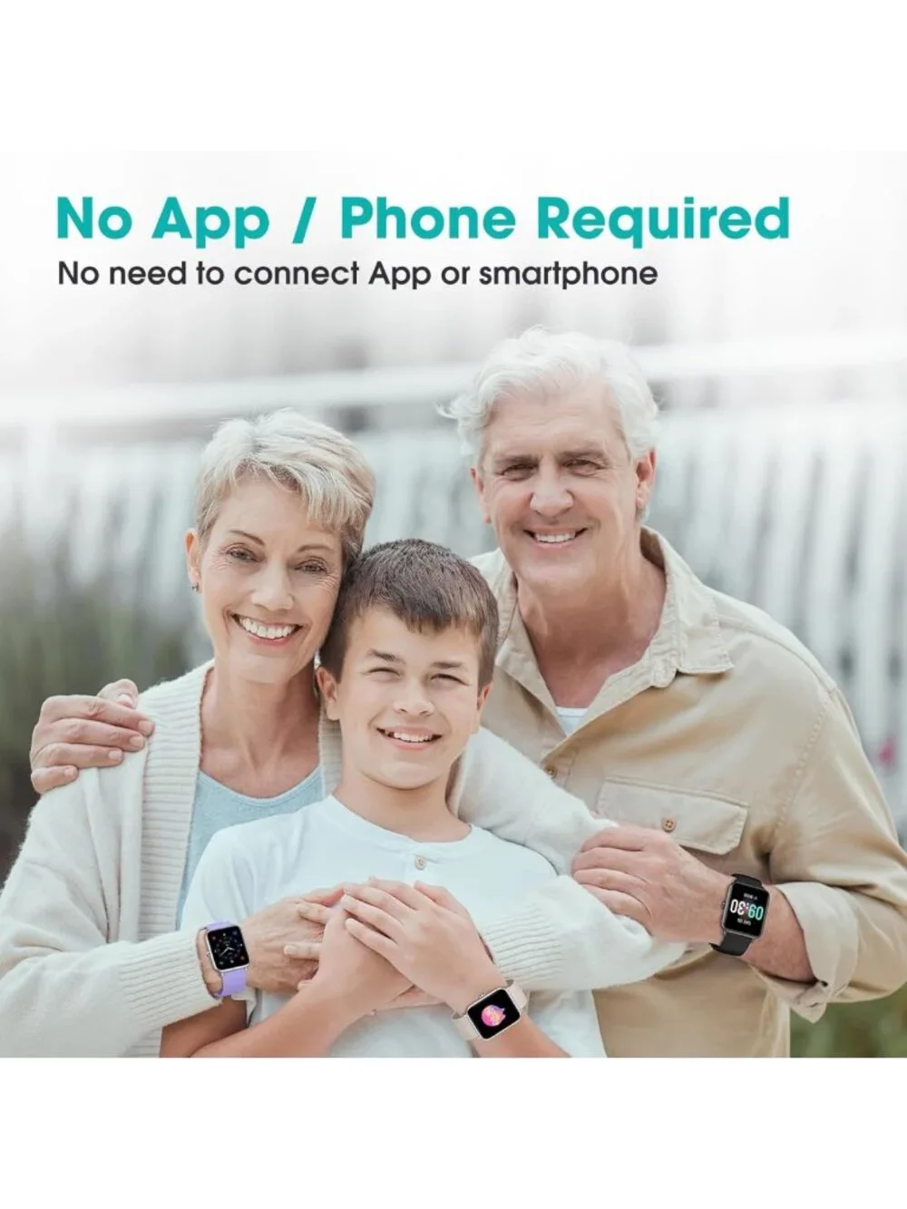 Senior-Friendly Pedometer Watch - No App or Phone Needed, Easy Fitness Tracker